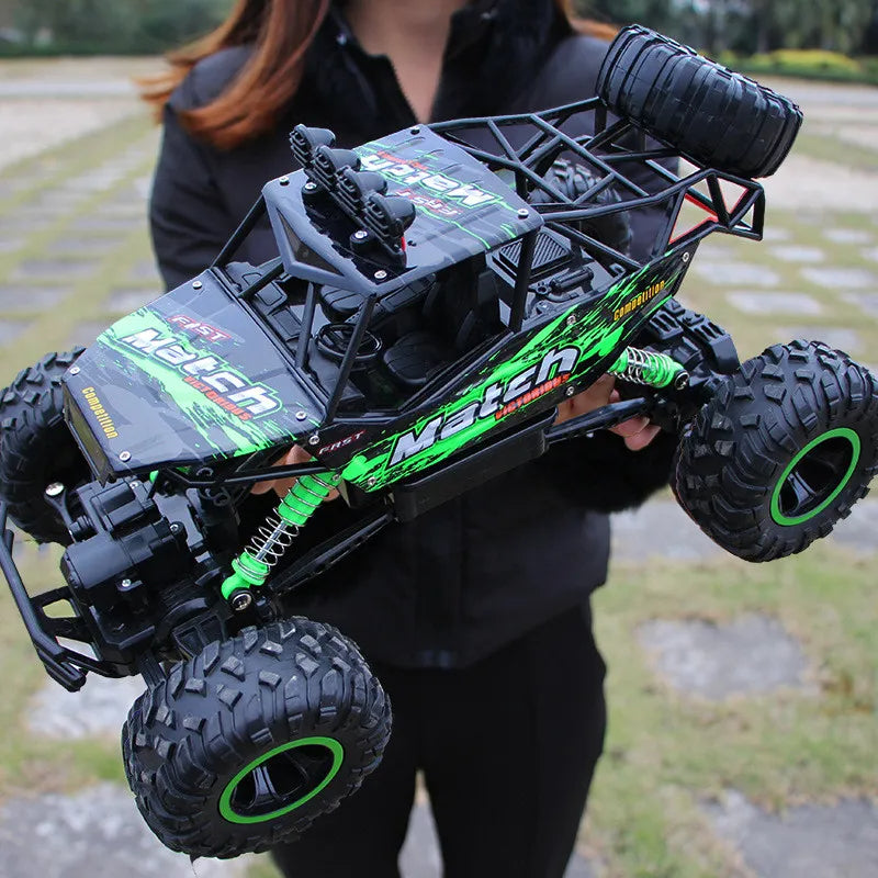 Carro RC 4WD com Luzes LED - Controle Remoto 2.4G, Off-Road, Escala 1:12/1:16