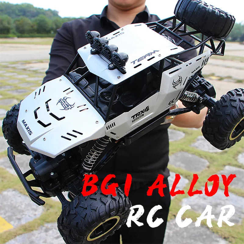 Carro RC 4WD com Luzes LED - Controle Remoto 2.4G, Off-Road, Escala 1:12/1:16