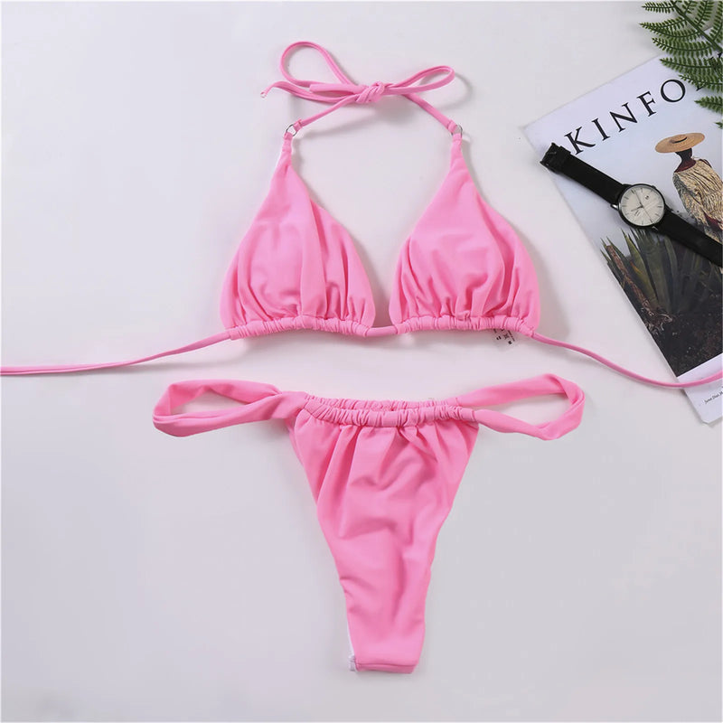 Pink Swimsuit Bikini: Ousadia e Sofisticação na Praia