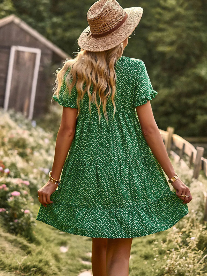 Vestido Casual Estampado de Primavera/Verão: Elegância e Frescor em Cada Detalhe