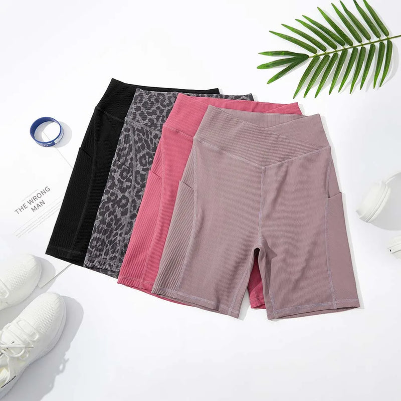 Shorts de Yoga com Cintura Alta e Efeito Scrunch Butt