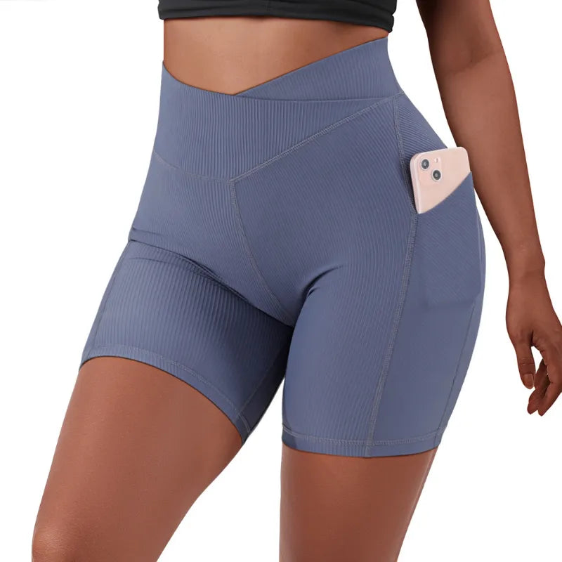 Shorts de Yoga com Cintura Alta e Efeito Scrunch Butt